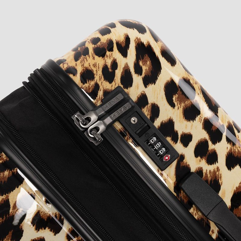 Heys Elite Brown Leopard S,M,L – TSA a zipy YKK