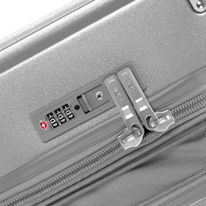 Heys Luxe L Silver – Integrované TSA uzamčení
