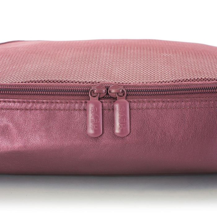 Heys Metallic Packing Cube Burgundy – 5 kusů – Dvojité jezdce a madla