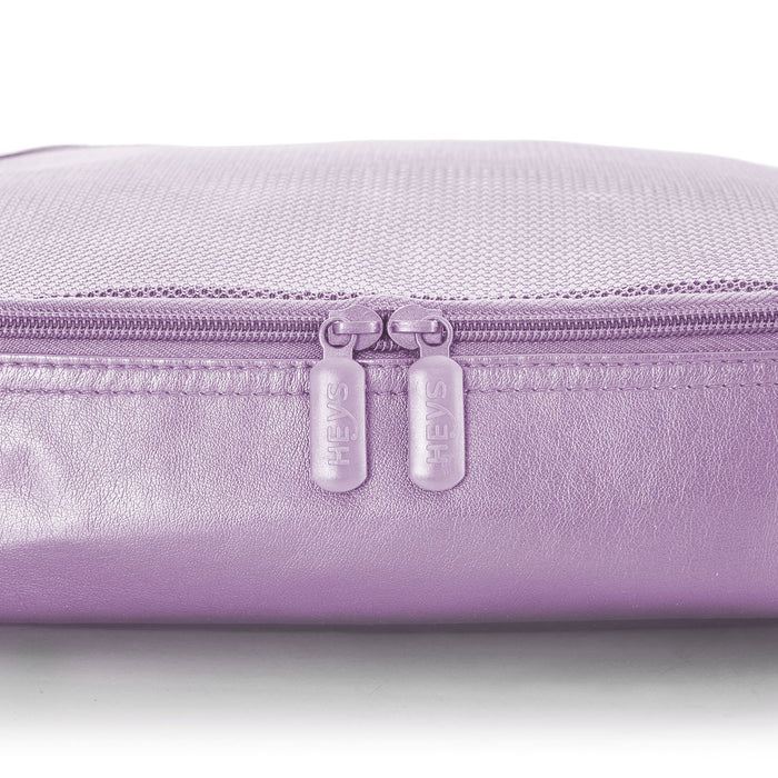 Heys Metallic Packing Cube Lilac – 5 kusů – Dvojité jezdce a madla