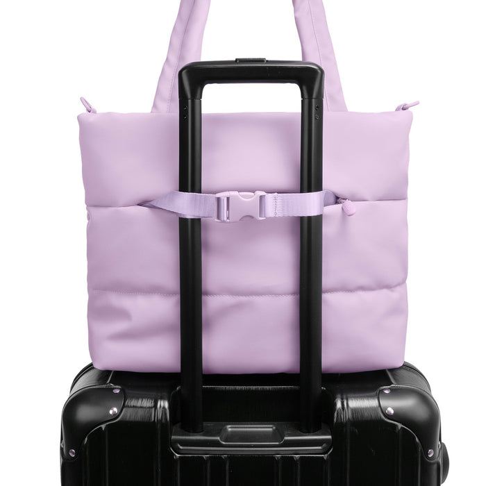 Heys Puffer Tote Bag Lavender – Ucha i odnímatelný popruh