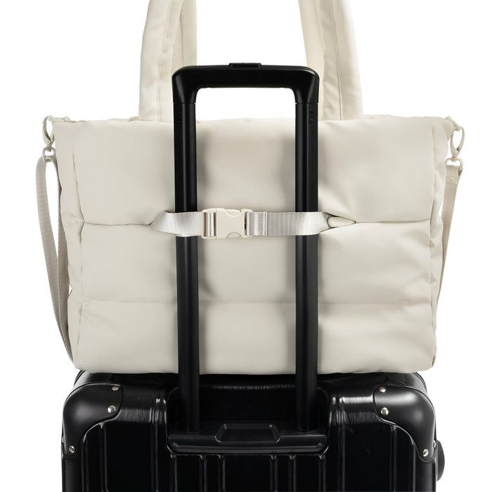 Heys Puffer Travel Tote Off White – Přes rameno i na kufru