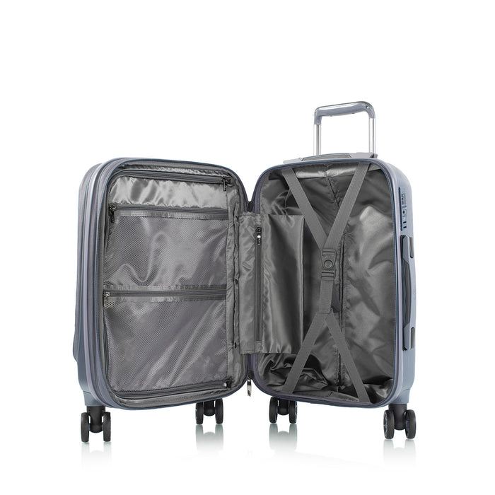 Heys Vantage Smart Luggage S Slate Blue – Přední část otevřete samostatně
