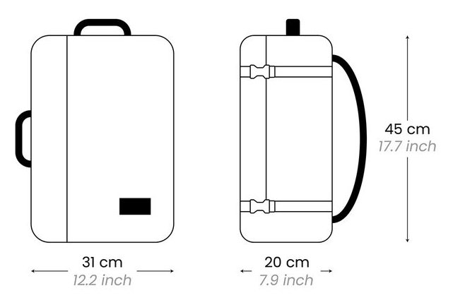 CabinZero Classic 36L – kabinové rozměry batohu