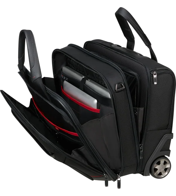 Samsonite PRO-DLX 6 Rolling Tote 15.6 Black – interiér tašky