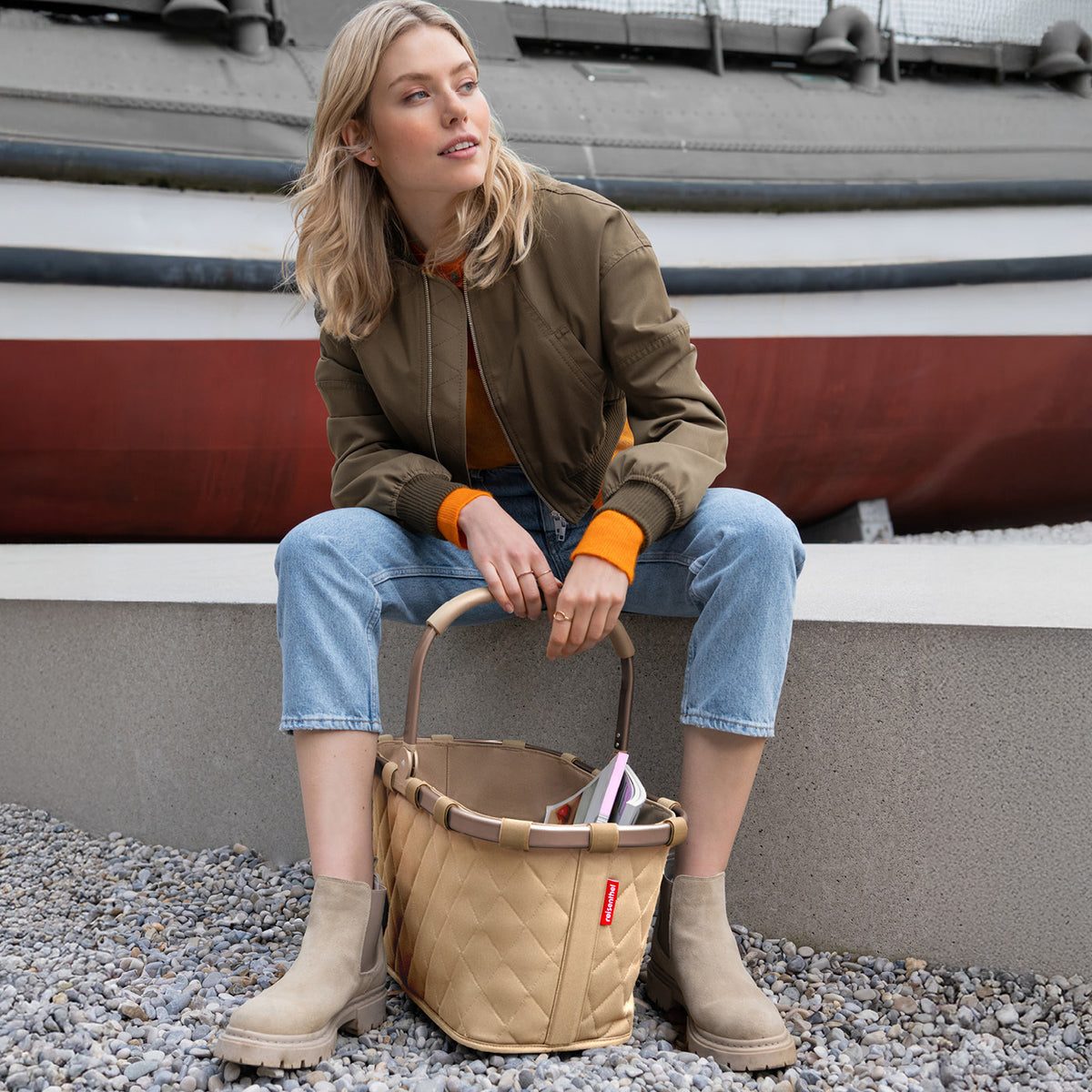 Reisenthel Carrybag Frame Rhombus Ginger – lifestyle fotografie