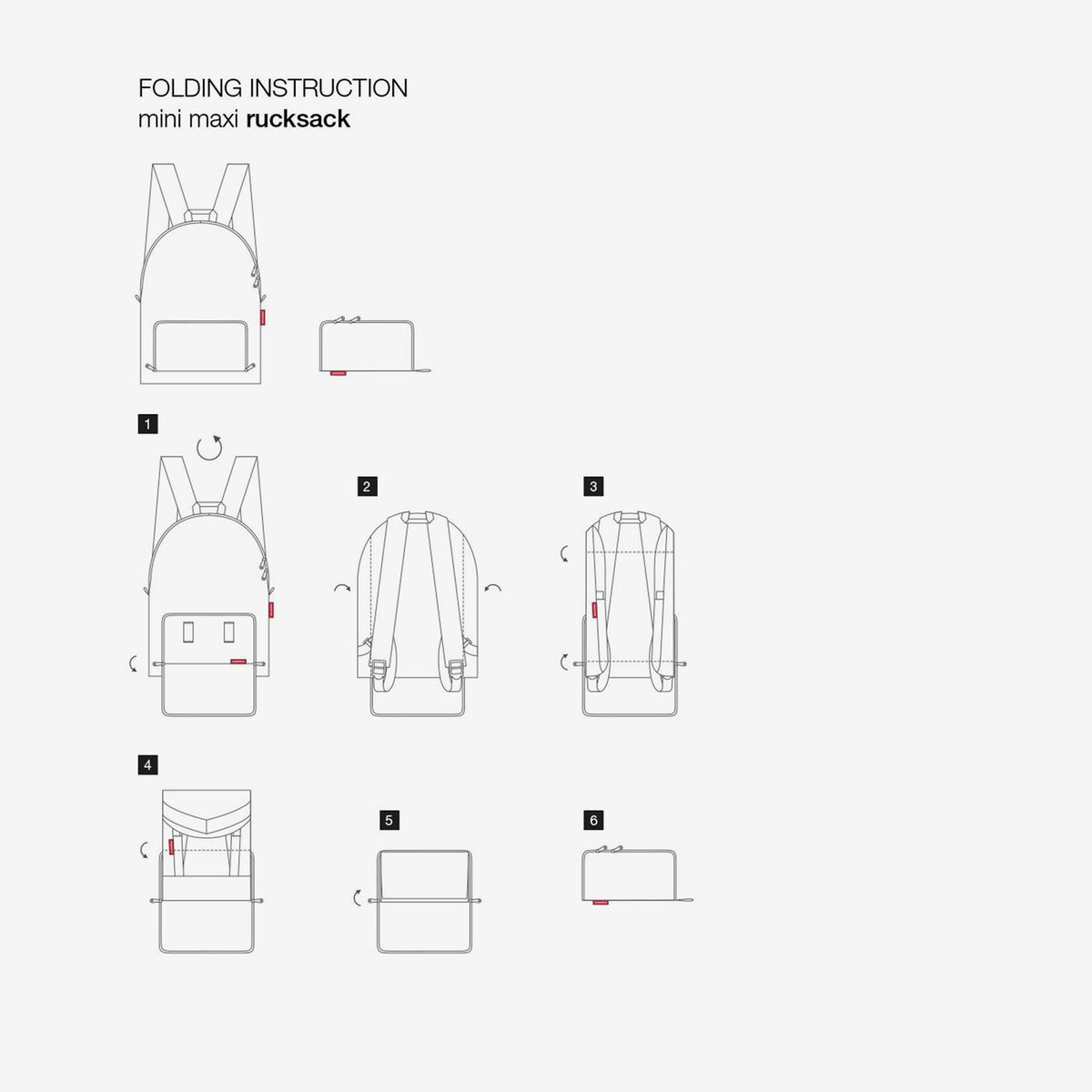 Reisenthel Mini Maxi Rucksack Black – produktový detail