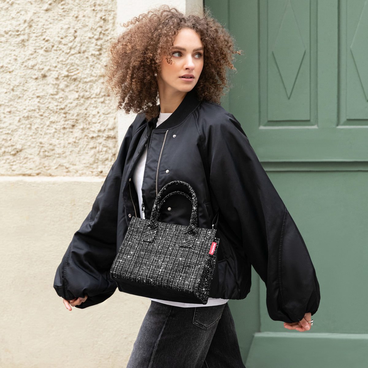Reisenthel Daily Shopper XS Boucle Black – lifestyle fotografie