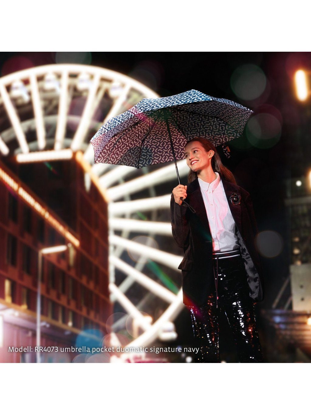 Reisenthel Umbrella Pocket Classic Mixed Dots Red – lifestyle fotografie