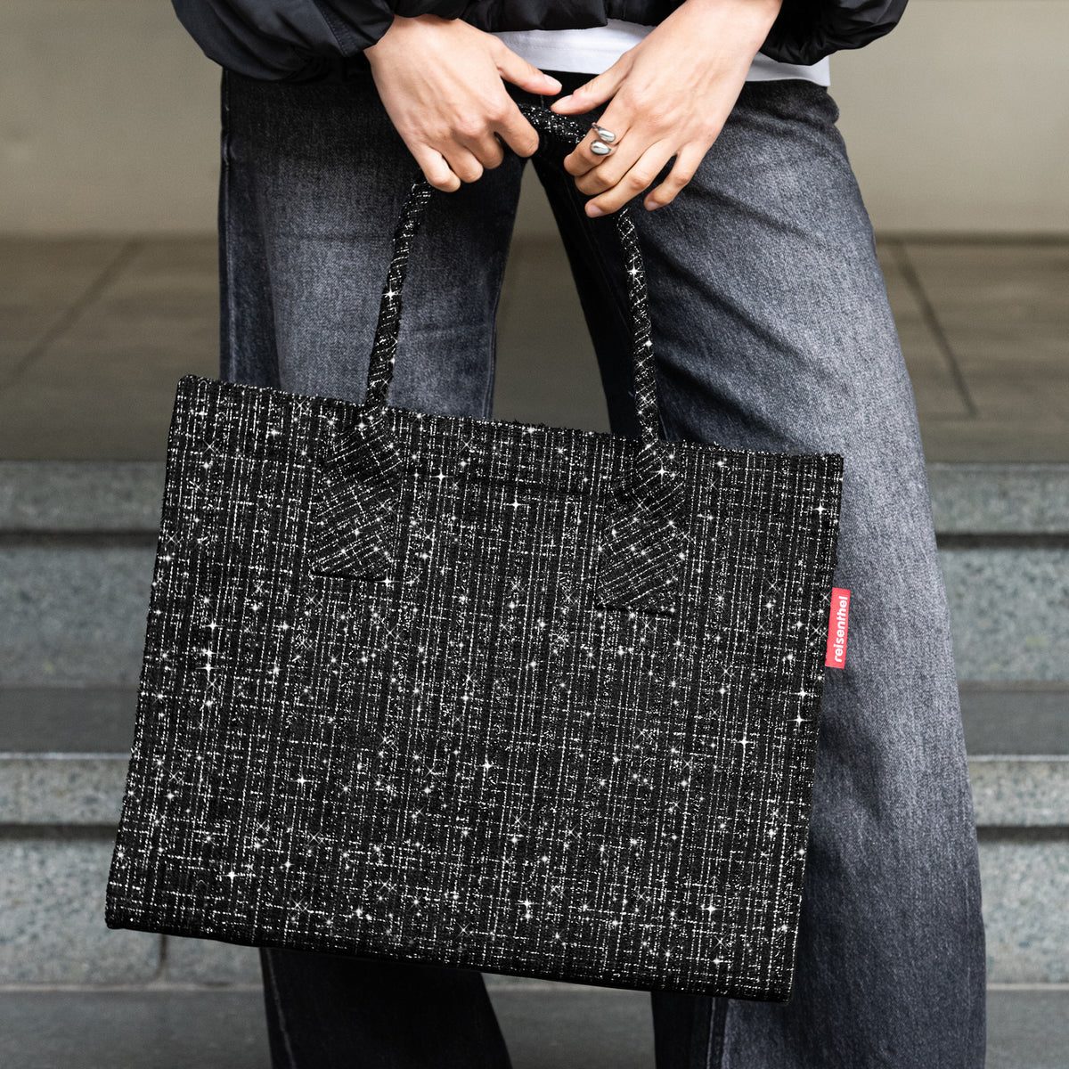 Reisenthel Daily Shopper Boucle Black – lifestyle fotografie
