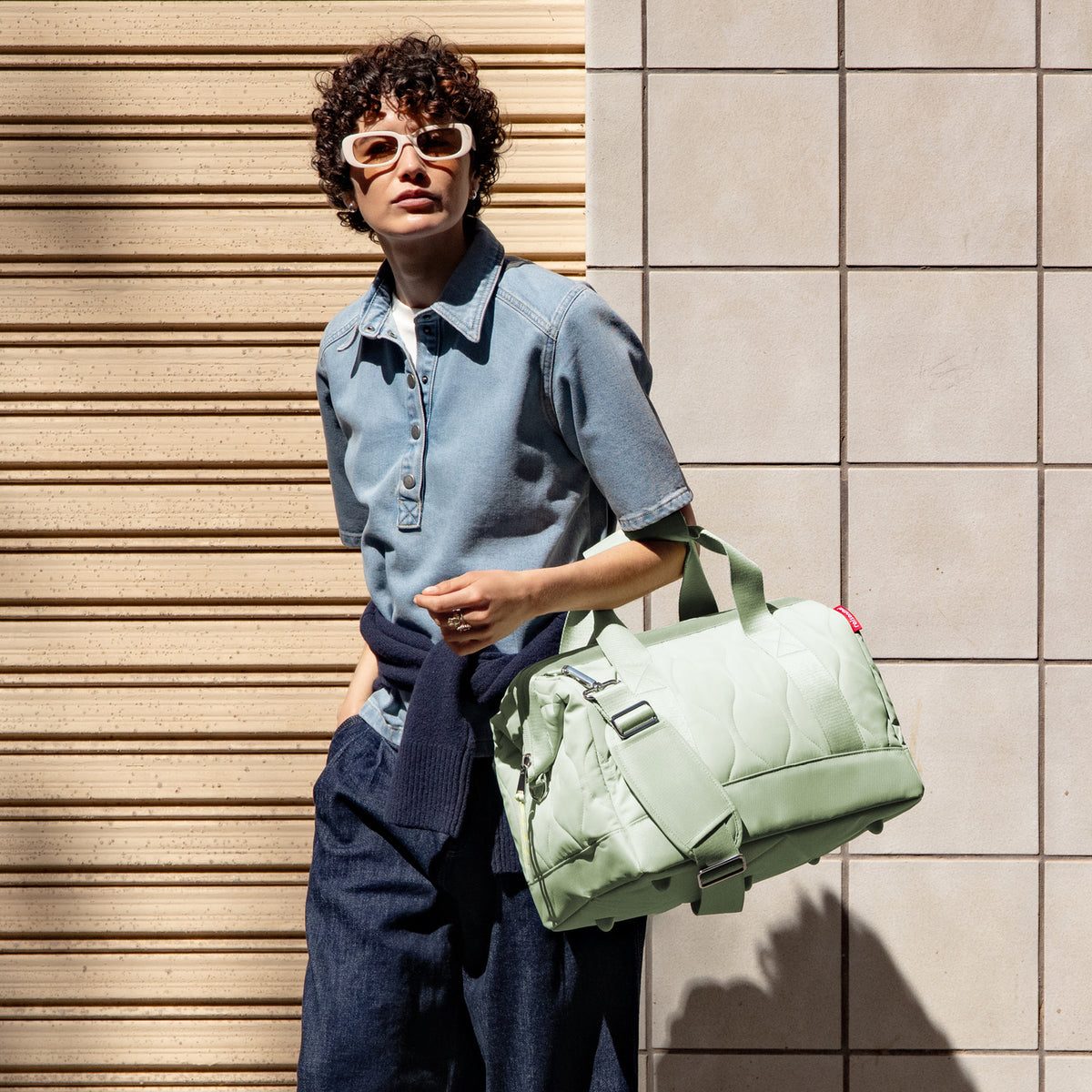Reisenthel Allrounder M Puffer Iced Matcha – lifestyle fotografie
