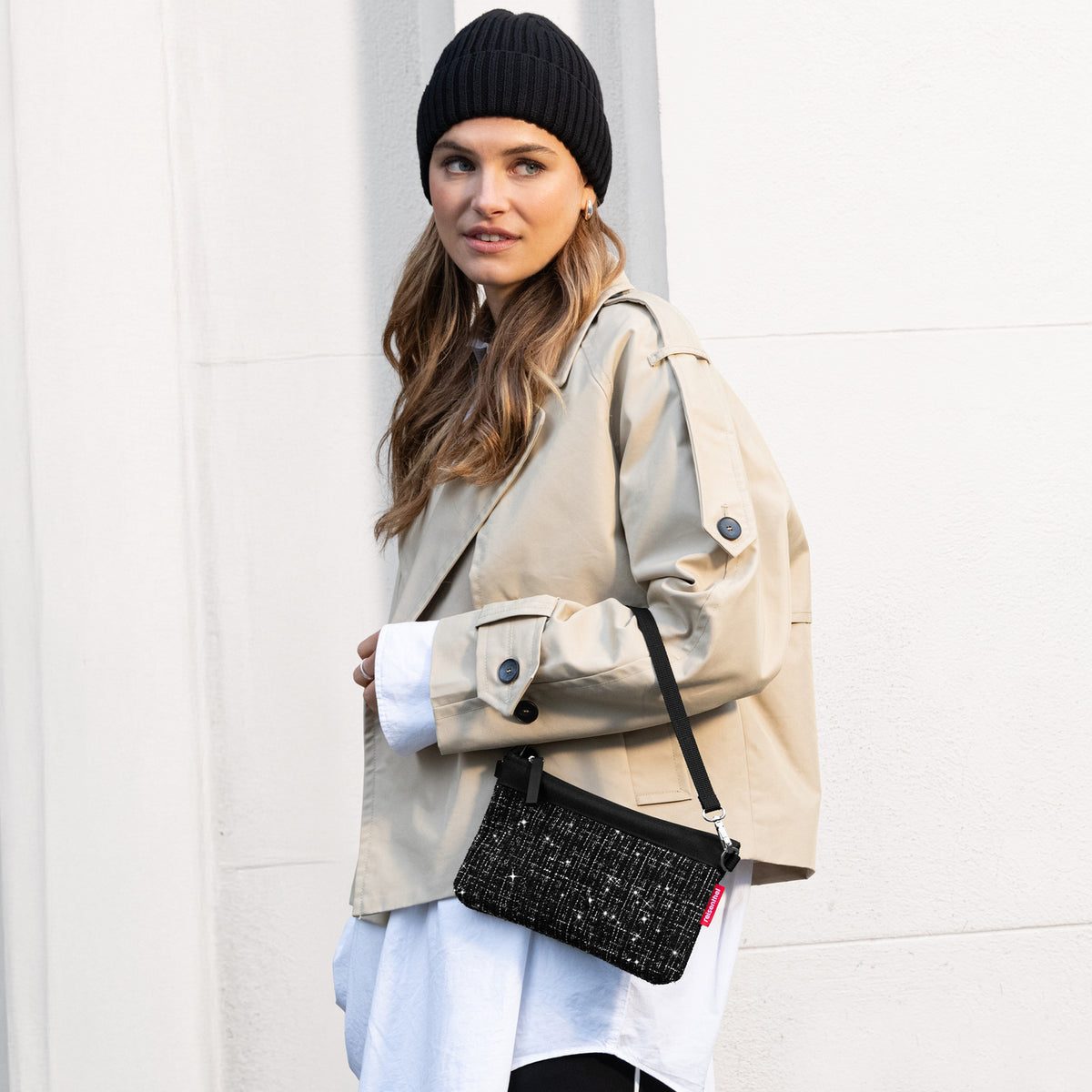 Reisenthel Mini Pouch Boucle Black – lifestyle fotografie