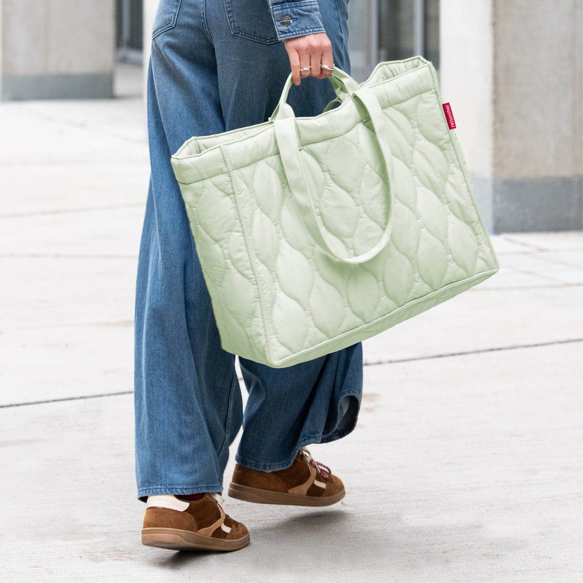 Reisenthel Softshopper Puffer Iced Matcha – lifestyle fotografie