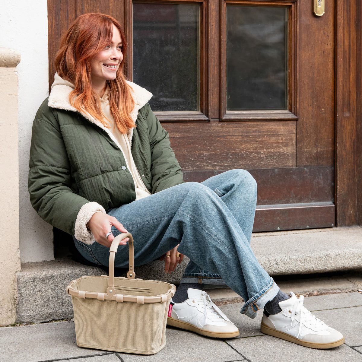 Reisenthel Carrybag XS Frame cord sand – lifestyle fotografie