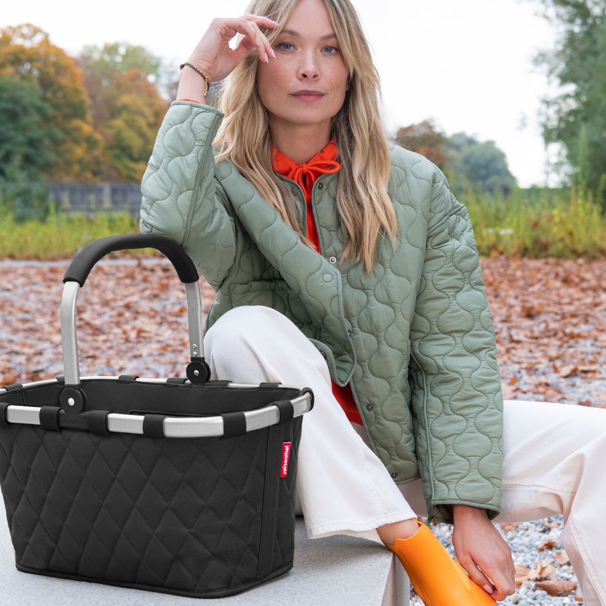 Reisenthel Carrybag Rhombus Black – lifestyle fotografie