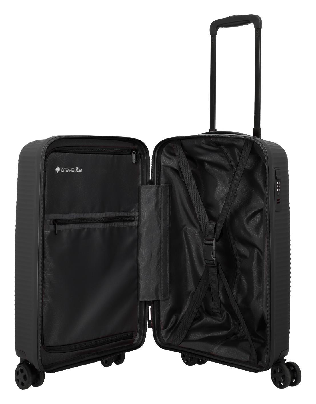 Travelite Air Stripe S Slim Black - interiér