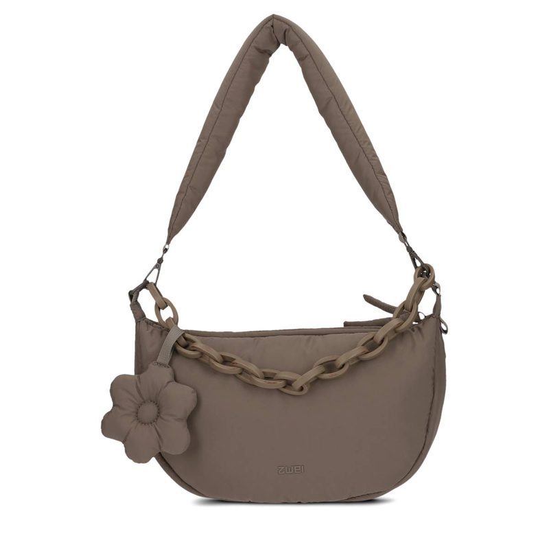 ZWEI HA70 – Moon bag s odnímatelnými ozdobami, cappuccino