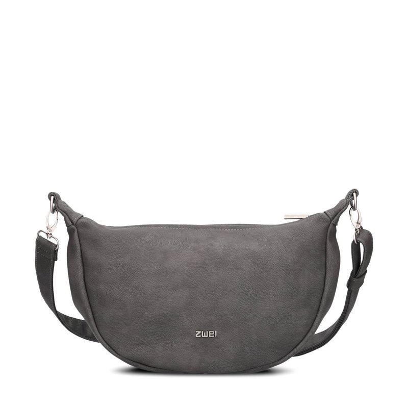 ZWEI M70 – Jemně zaoblená moon bag, nubuk-stone