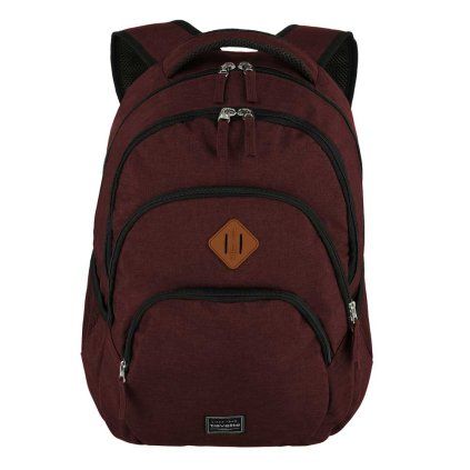 Pánský batoh Travelite Basics Backpack Melange Bordeaux 22 l, barva červená ,Objem 21 - 30 litrů