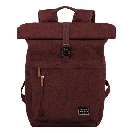 Travelite Basics Roll-up Backpack Bordeaux 35 l – batoh, celkový pohled