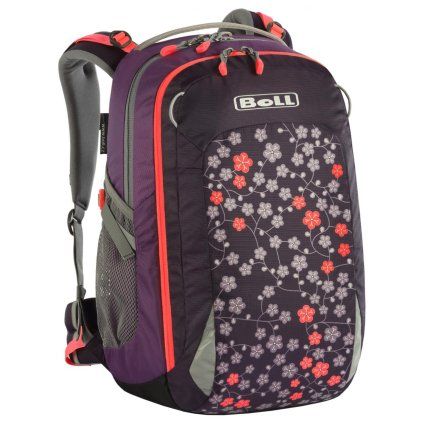 holčičí batoh Boll SMART 24 Flowers purple, barva fialová ,Objem 21 - 30 litrů