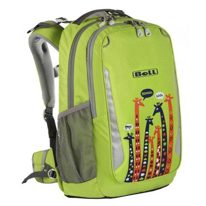 holčičí batoh Boll SCHOOL MATE 20 Giraffe lime, barva zelená ,Objem 11 - 20 litrů