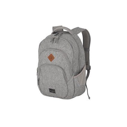 Pánský batoh Travelite Basics Backpack Melange Light grey 22l, barva šedá ,Objem 21 - 30 litrů
