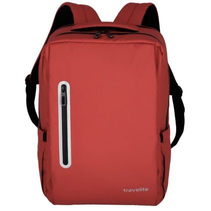 Pánský batoh Travelite Basics Boxy backpack Red, barva červená ,Objem 11 - 20 litrů