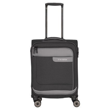 Travelite Viia 4w S Anthracite – cestovní kufr, pohled zepředu