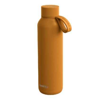 Quokka Nerezová termoláhev s poutkem Solid 630 ml - hořčicová