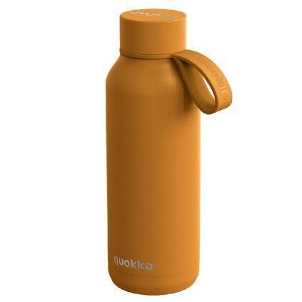 Quokka Nerezová termoláhev s poutkem Solid 510 ml - mustard