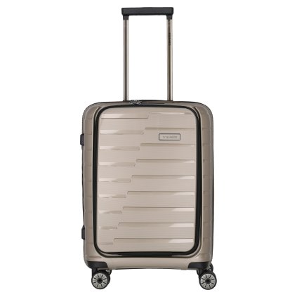 Travelite Air Base 4w S Front pocket Champagne – cestovní kufr, celkový pohled