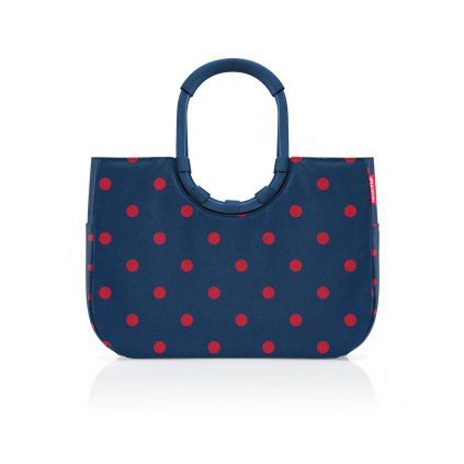 Reisenthel Loopshopper L Frame Mixed Dots Red – nákupní taška, celkový pohled