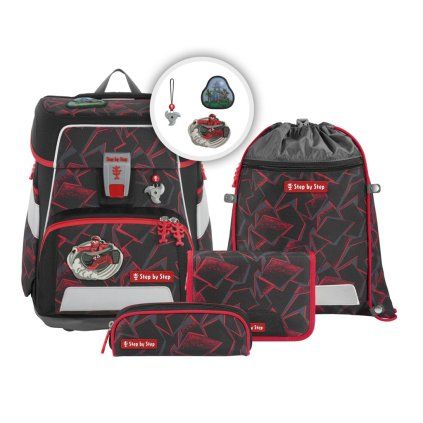 Step by Step Školní aktovka SPACE pro prvňáčky - 5dílný set Ninja Yuma  + Blikačka Step by Step jako dárek