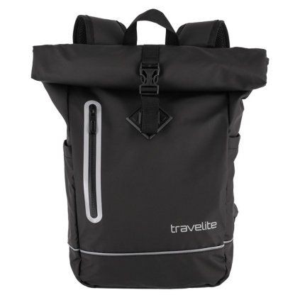 Travelite Basics Roll-up Plane Black – batoh, celkový pohled