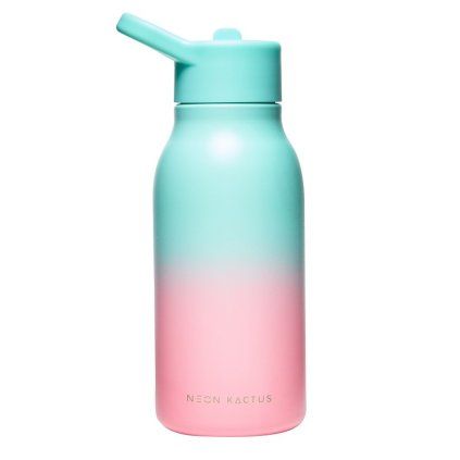 Neon Kactus dětská nerezová láhev 340 ml - tyrysovo-růžová
