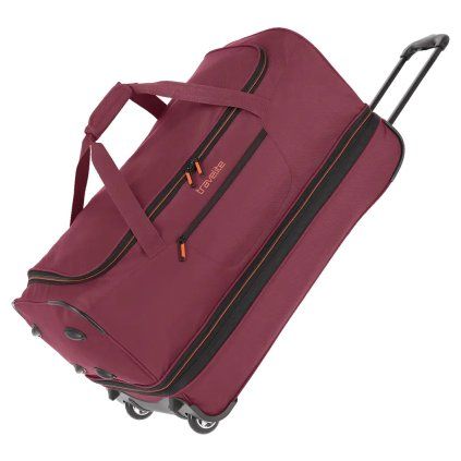 Travelite Basics Wheeled duffle S Bordeaux – cestovní taška na kolečkách, celkový pohled
