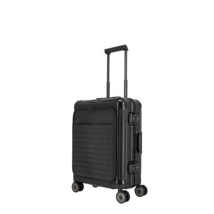 Travelite Next 4w S Front pocket Black – cestovní kufr, celkový pohled