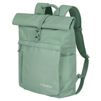 Travelite Basics Roll-up Backpack Light green – batoh, celkový pohled