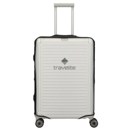 Travelite Luggage Cover M Transparent – obal na kufr, pohled zepředu