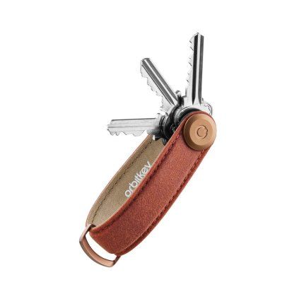 Orbitkey 2.0 Waxed Canvas - Brick Red