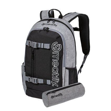 Meatfly Batoh Basejumper - Grey Heather / Black - 22 L + PENÁL ZDARMA  PENÁL ZDARMA