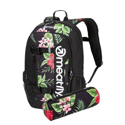 Meatfly Batoh Basejumper - Tropical Black - 22 L + PENÁL ZDARMA  PENÁL ZDARMA