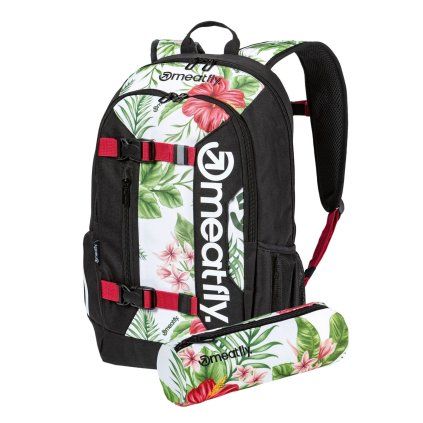 Meatfly Batoh Basejumper - White Tropical - 22 L + PENÁL ZDARMA  PENÁL ZDARMA