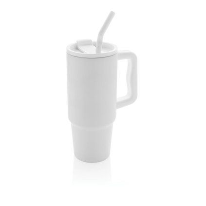 Velký nerezový termohrnek Embrace, 900ml, XD, bílý