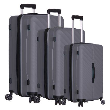 OUTDOOR GEAR Sada cestovních kufrů Stellar TR-407/3 PP - šedá