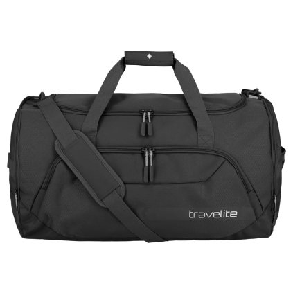 Travelite Kick Off Duffle L Black 73L – cestovní taška, celkový pohled