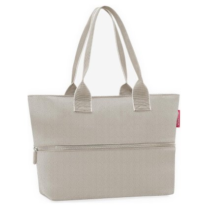 Reisenthel Shopper E1 Herringbone Sand – nákupní taška, celkový pohled