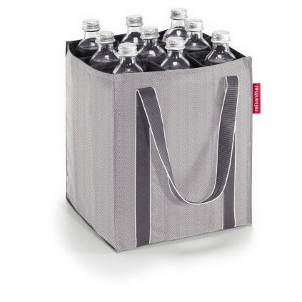 Reisenthel Bottlebag Herringbone Grey – taška na lahve, celkový pohled