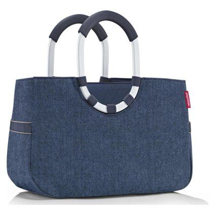 Reisenthel Loopshopper M Herringbone Dark Blue – nákupní taška, celkový pohled